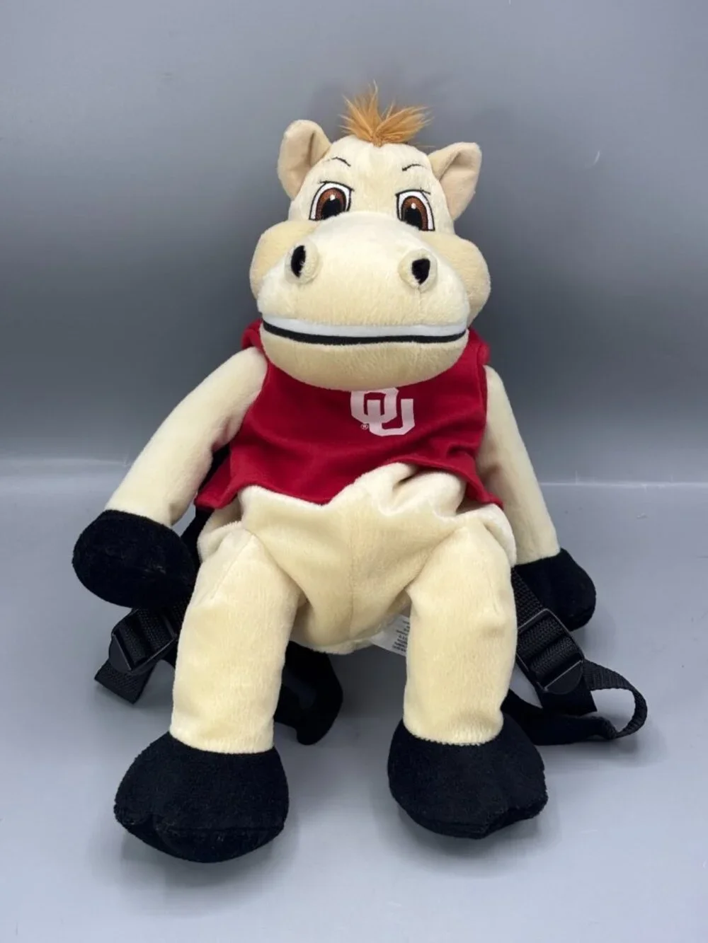 University of Oklahoma Boomer Sooner Horse Stuffed Animal Backpack Teamheads